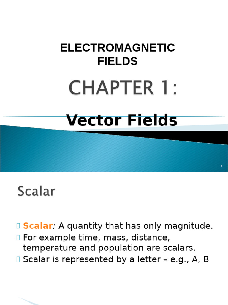 Vector and Scalar Field Concepts | PDF | Euclidean Vector | Linear Algebra