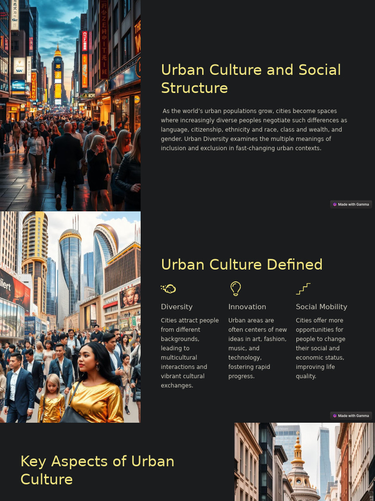 Urban Culture and Social Dynamics Explained | PDF | Economic Inequality ...