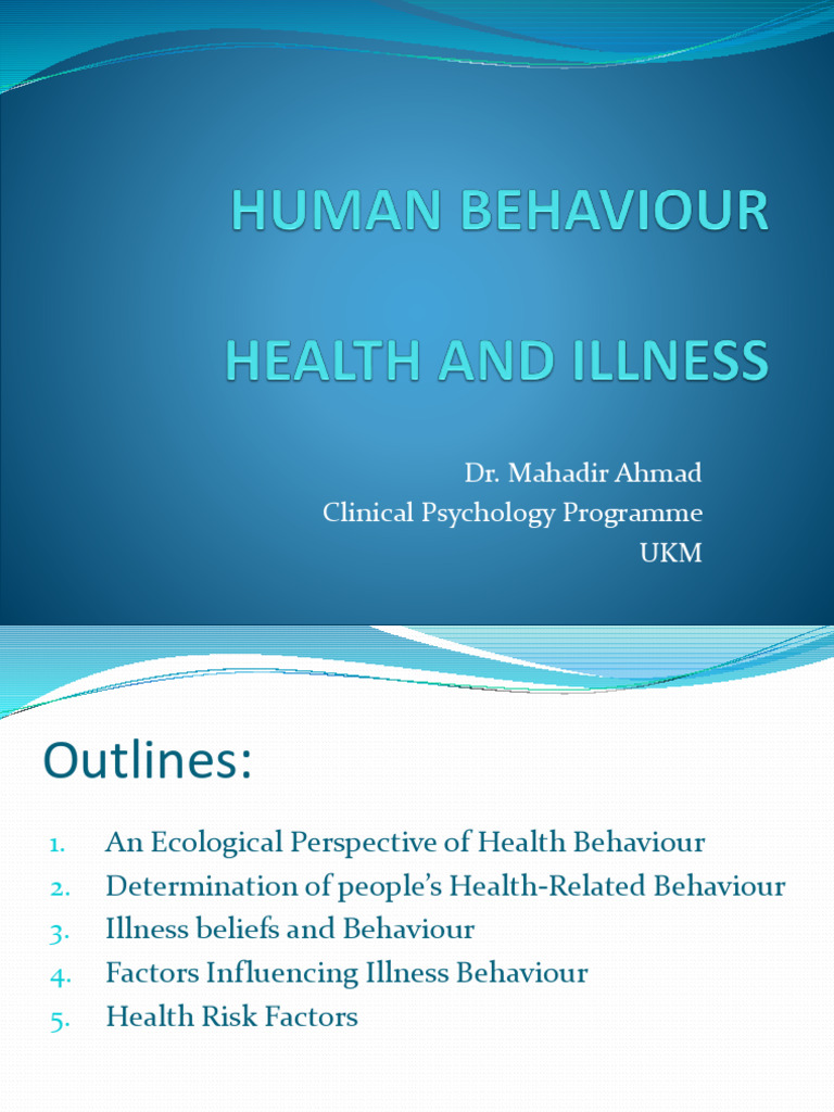Health Behavior and Illness Insights | PDF | Behavior | Psychology