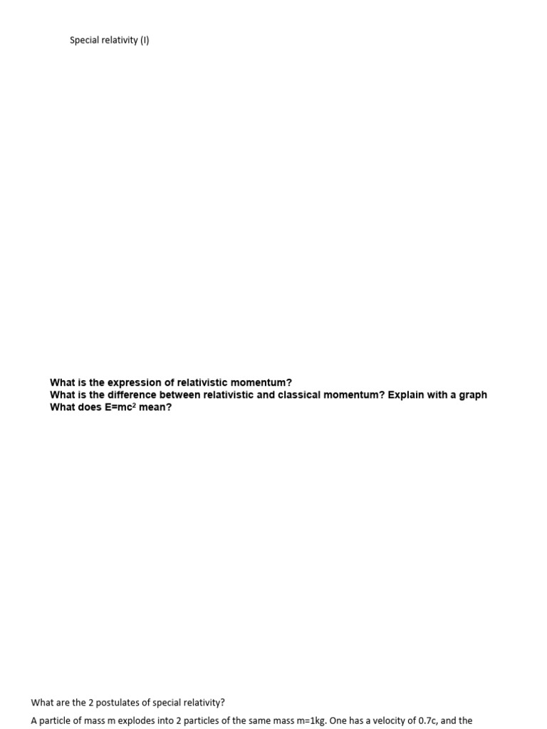 Understanding Special Relativity Concepts | PDF