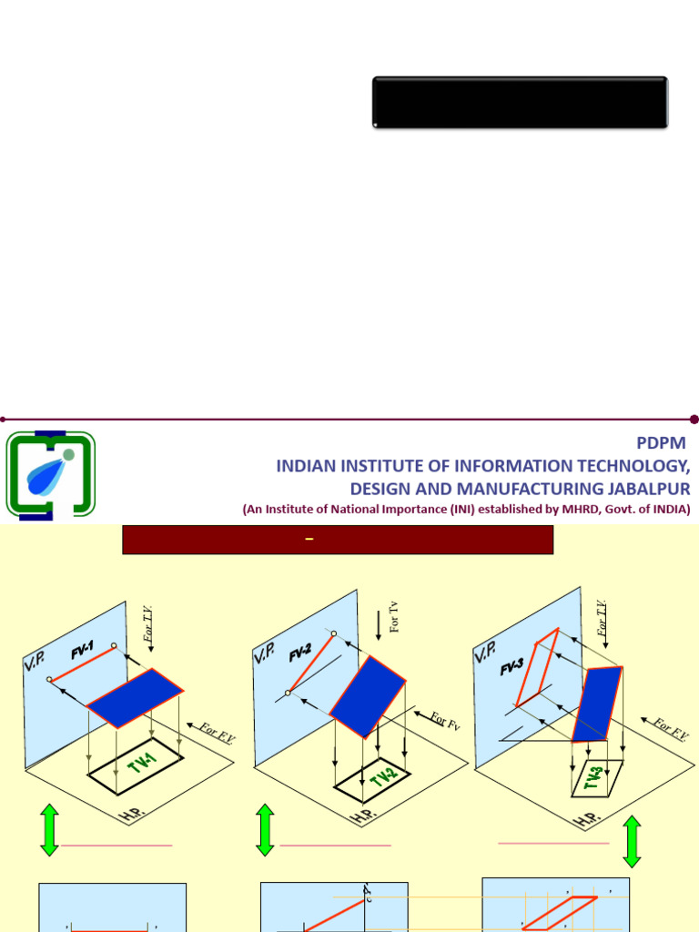 2 - Projection of Plane | PDF | Geometry | Elementary Geometry