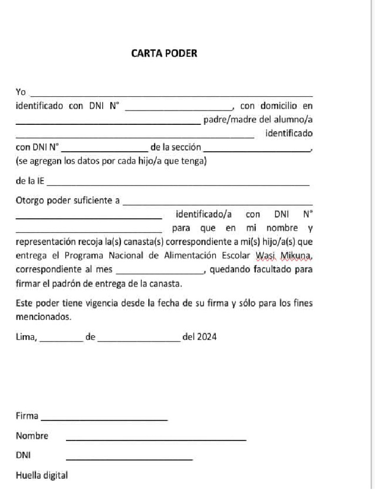 Carta de Poder | PDF