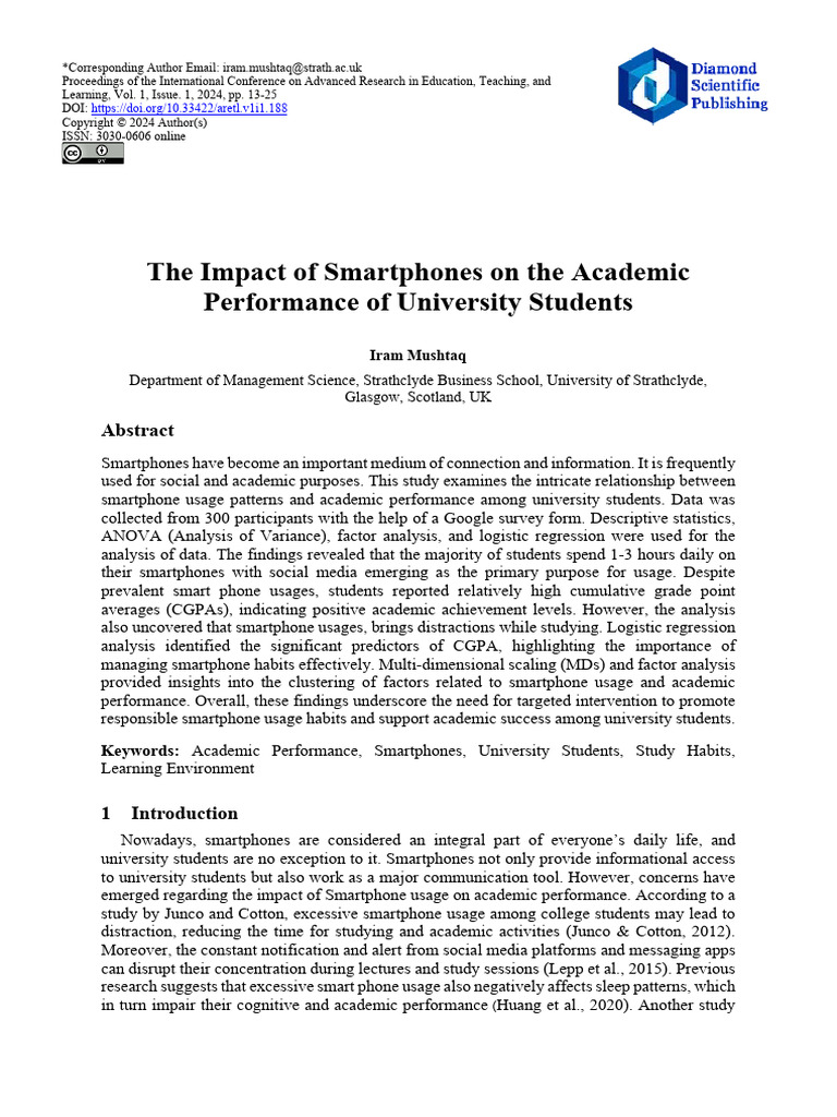 The Impact of Smartphones On The Academic Performance of University ...