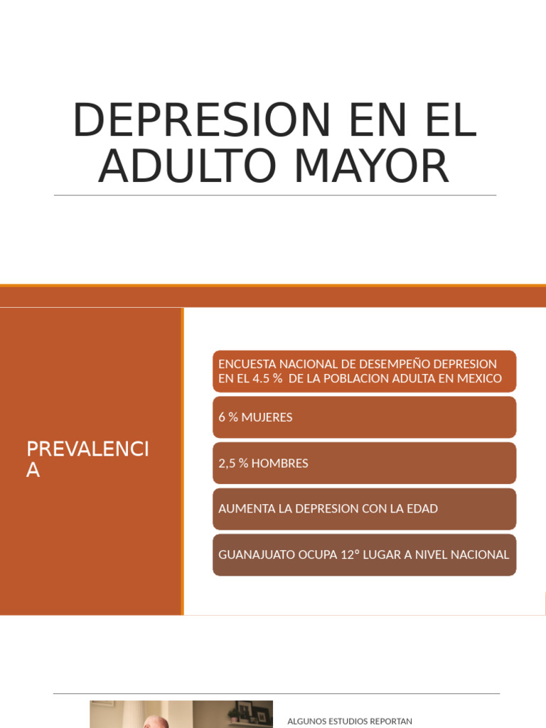 Depresión en Adultos Mayores en México | PDF | Trastorno depresivo ...