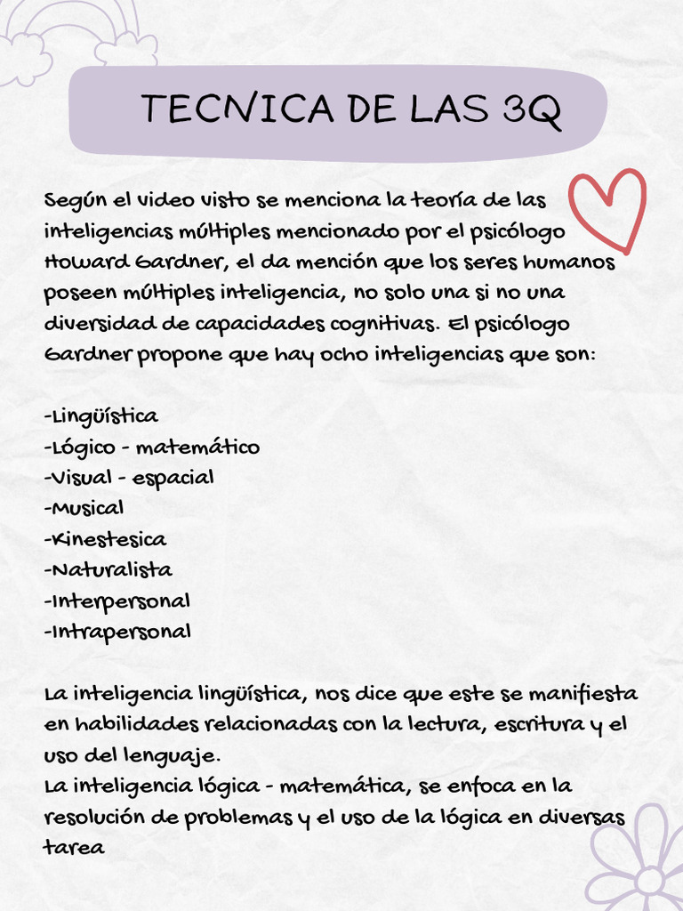 Tecnica de Las 3Q | PDF