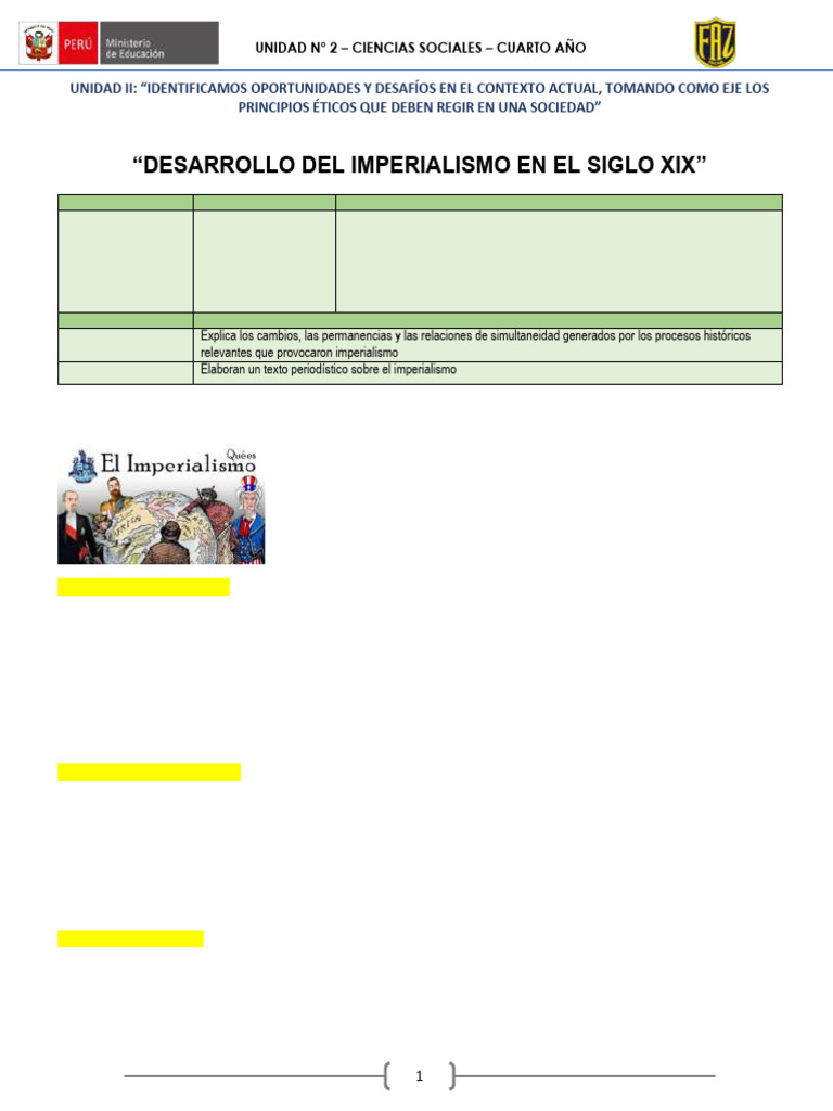 Causas del Imperialismo en el Siglo XIX | PDF | Colonialismo | Imperialismo