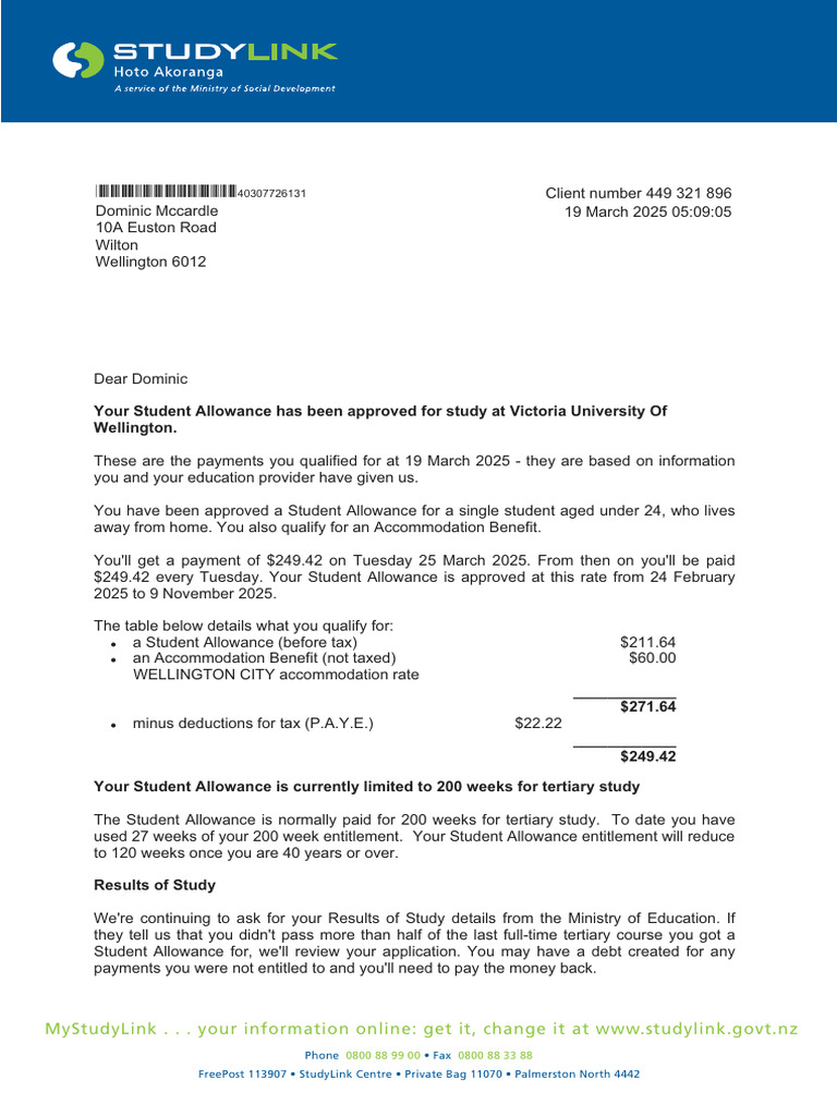 Approved Student Allowance Details | PDF | Public Finance | Payments