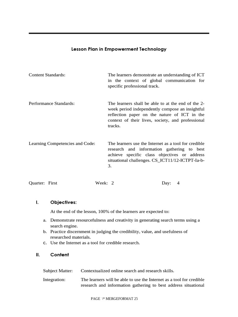 Lesson 8 | PDF | Learning | Educational Technology