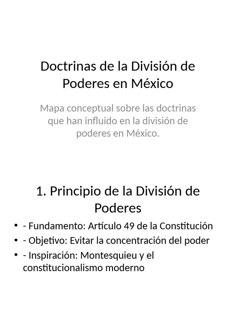 Mapa Division Poderes Mexico | PDF