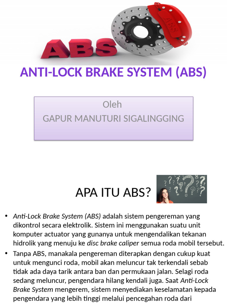 Anti-Lock Brake System (ABS) | PDF