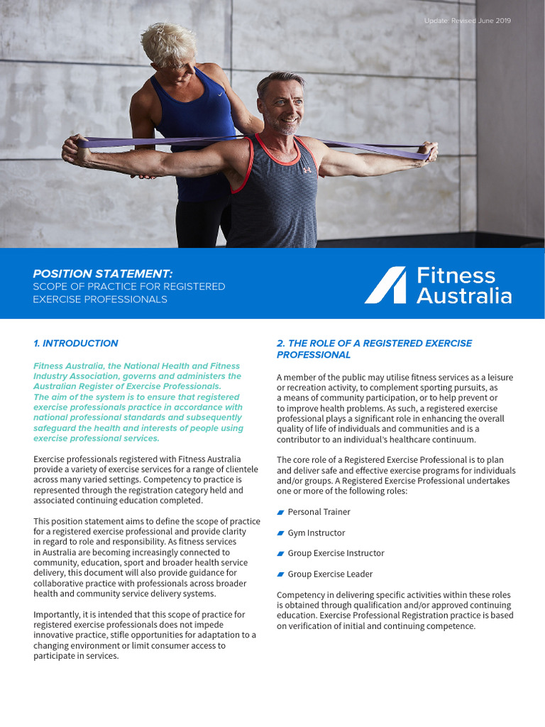 Scope of Practice (1) | PDF | Personal Trainer | Health Care