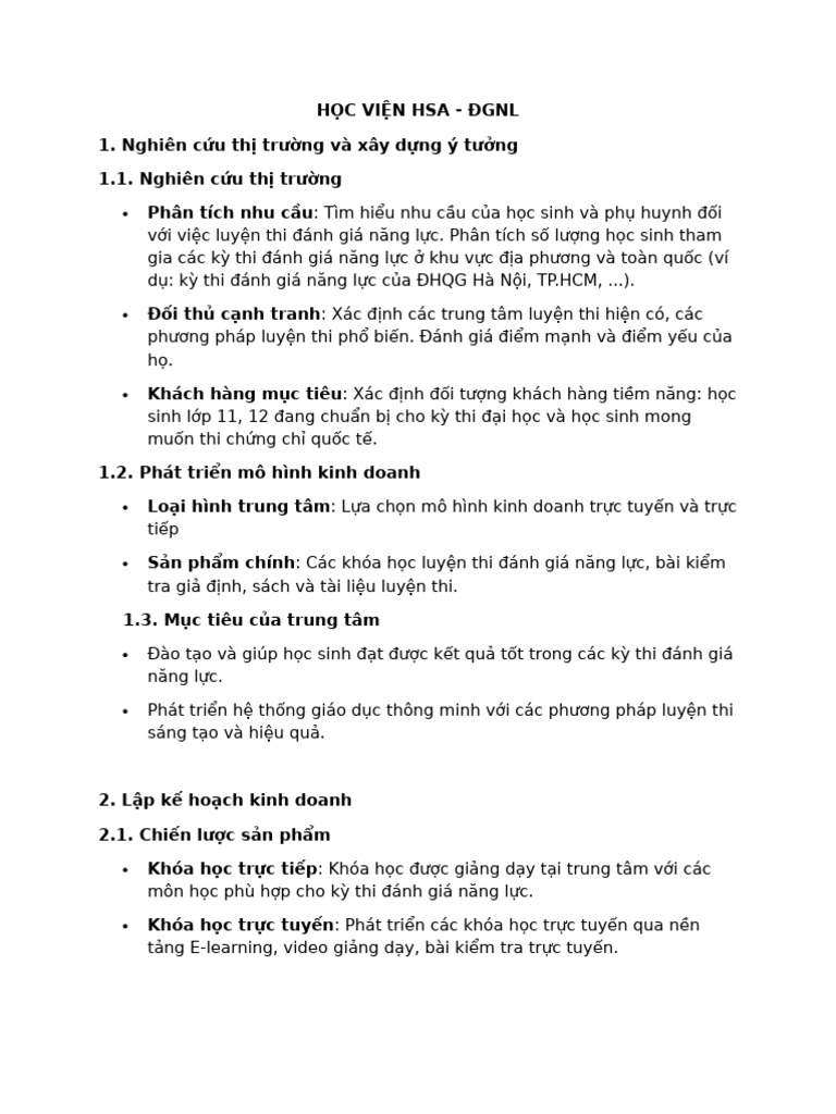 Học Viện Hsa | PDF