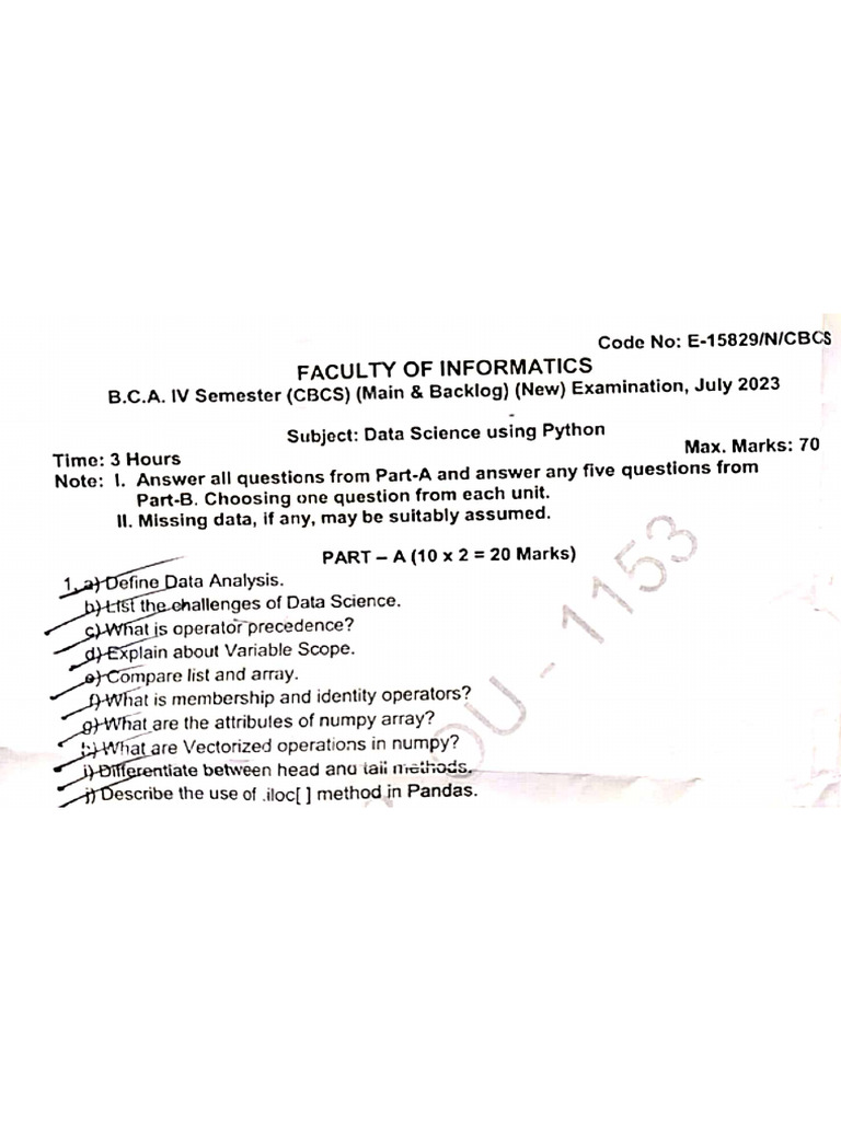 Data Science Using Python. | PDF
