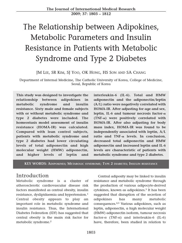 ADIPOXINAS | PDF | Metabolic Syndrome | Insulin Resistance