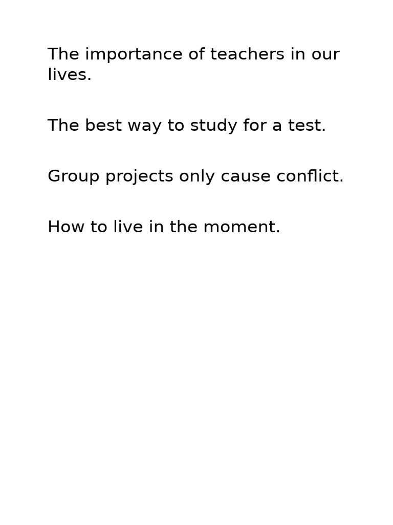 The Role of Teachers in Our Lives | PDF