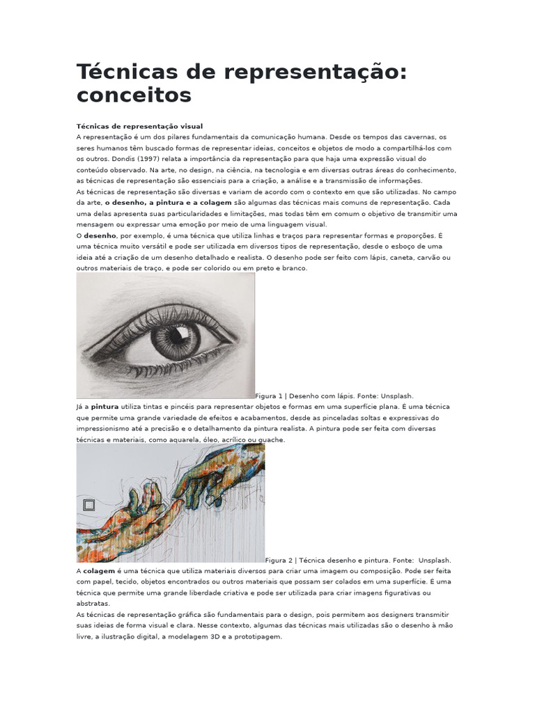 Técnicas de Representação Visual Essenciais | PDF | Desenho | Pinturas