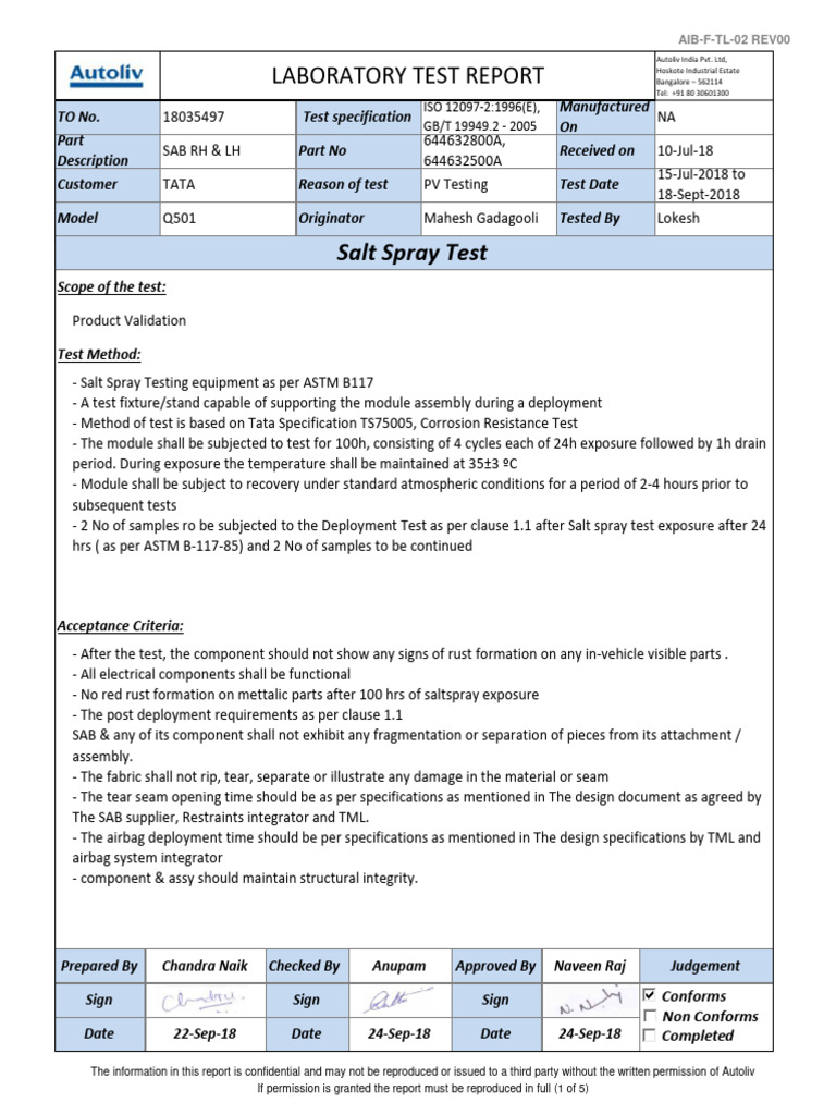 To-18035497 Salt Spray Test | PDF | Industrial Processes | Corrosion