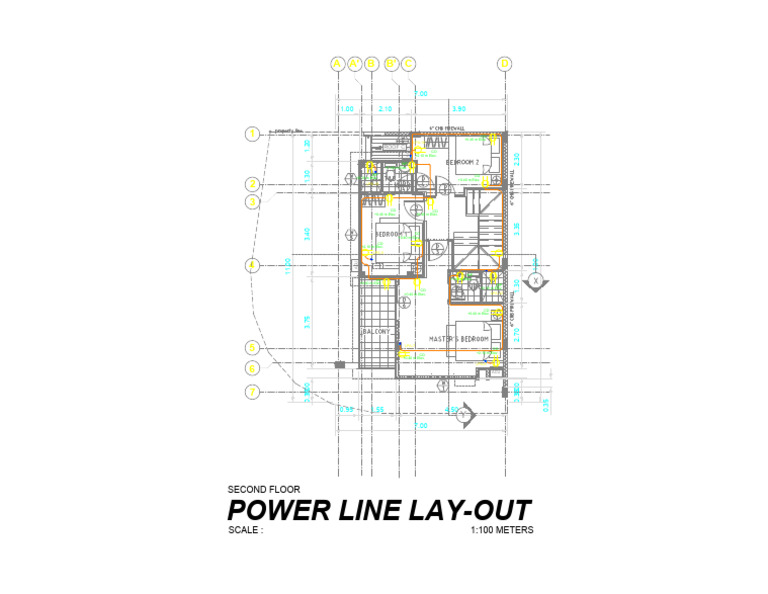 Second Floor Power Line Layout Plan | PDF