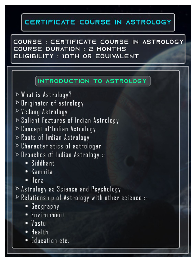 Astrology Syllabus 2 | PDF