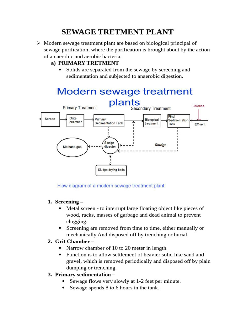 Sewage Treatment Plant | PDF | Sewage Treatment | Biodegradable Waste ...
