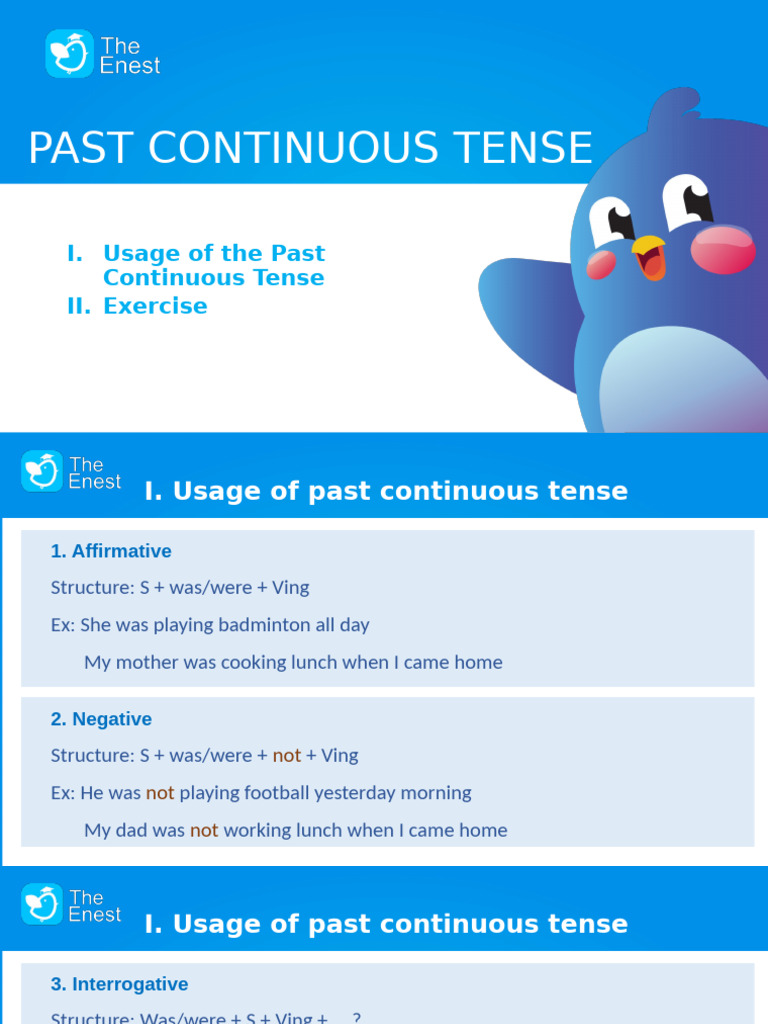 Understanding Past Continuous Tense | PDF | Linguistic Morphology ...