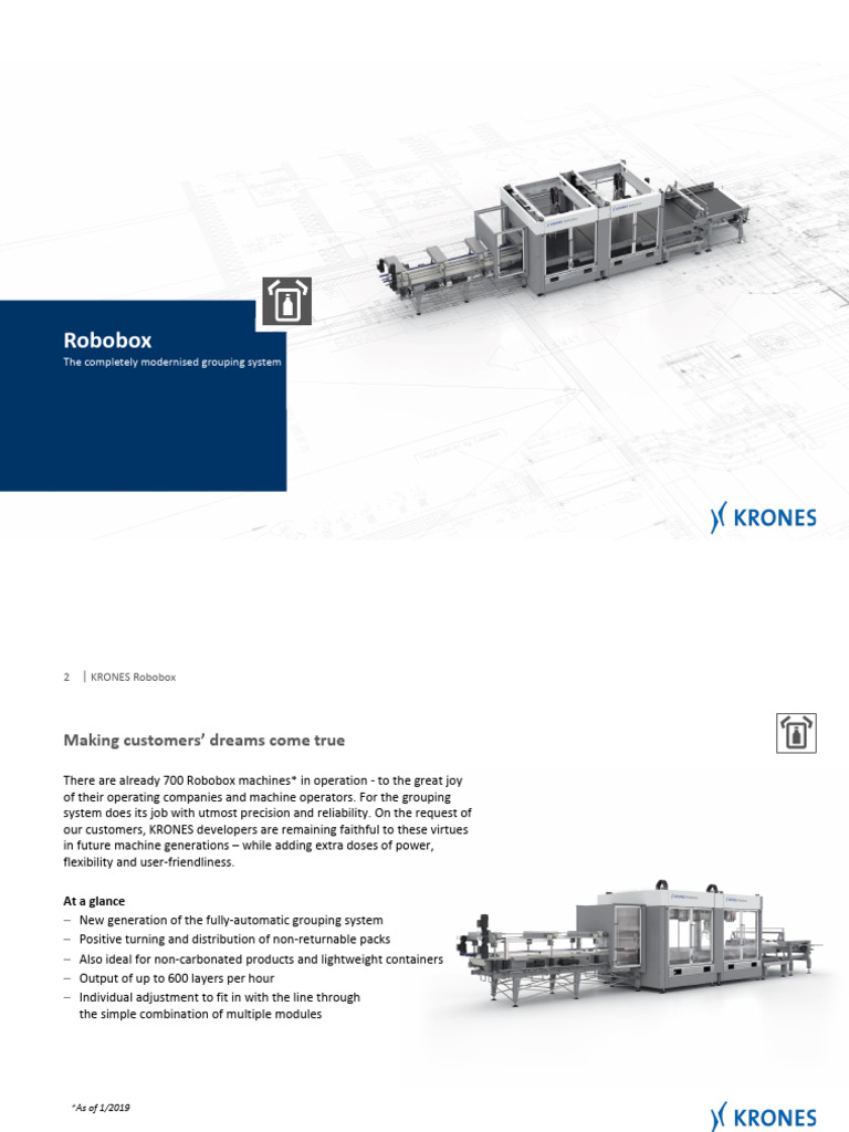Krones Robobox: Advanced Grouping System | PDF | Manufactured Goods