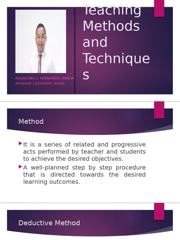 Effective Teaching Methods Overview | PDF | Learning | Evaluation