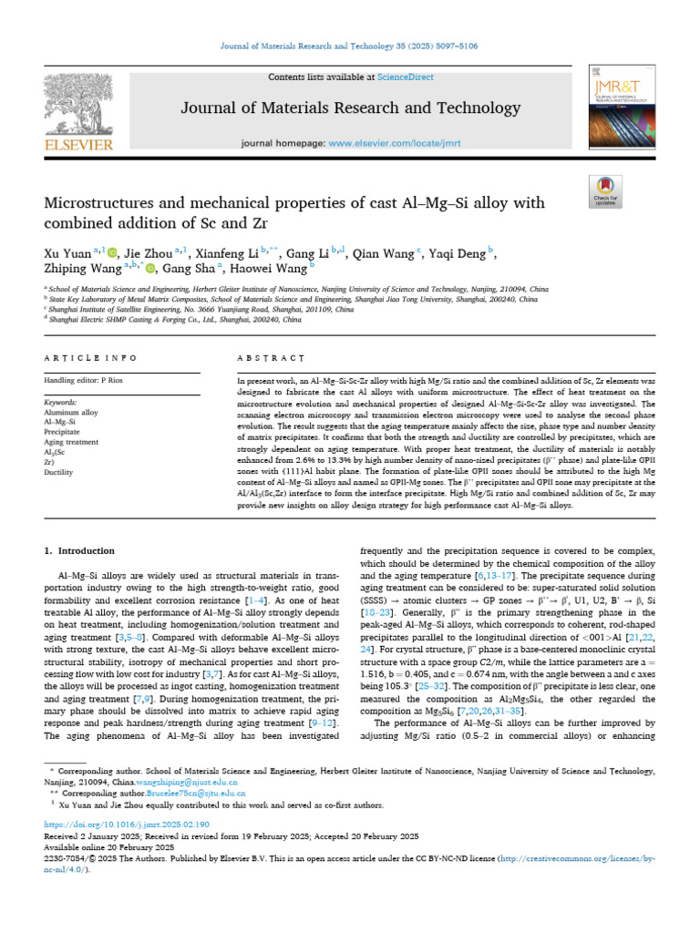 1-s2.0-S2238785425004375-main | PDF | Deformation (Engineering) | Ductility