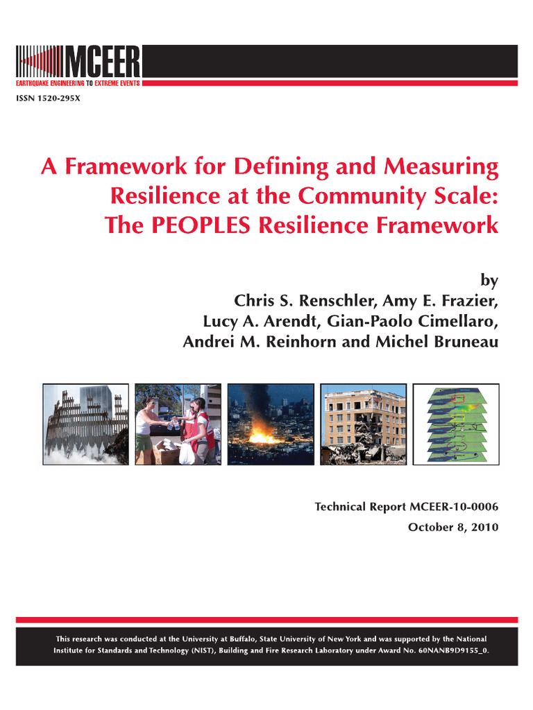 Renschler Et Al. A Framework For Defining and Measuring Resilience at ...