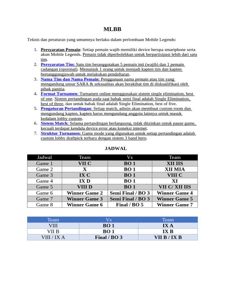 MLBB | PDF