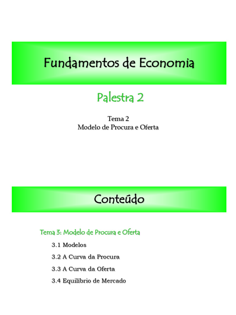 Fundamentos do Modelo de Procura e Oferta | PDF | Demanda | Setor privado