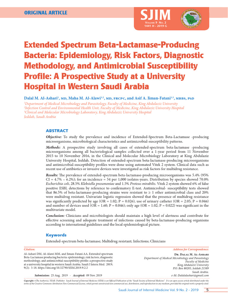 163-Article Text-996-3-10-20200310 | PDF | Beta Lactamase ...