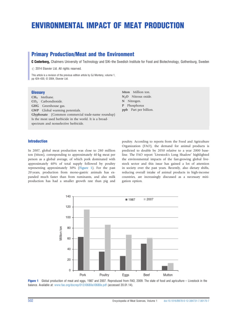 Environmental Impact of Meat Production | PDF | Agriculture | Fertilizer