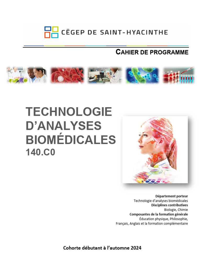 Programme Technologie d'Analyses Biomédicales | PDF | Vaccination | la ...