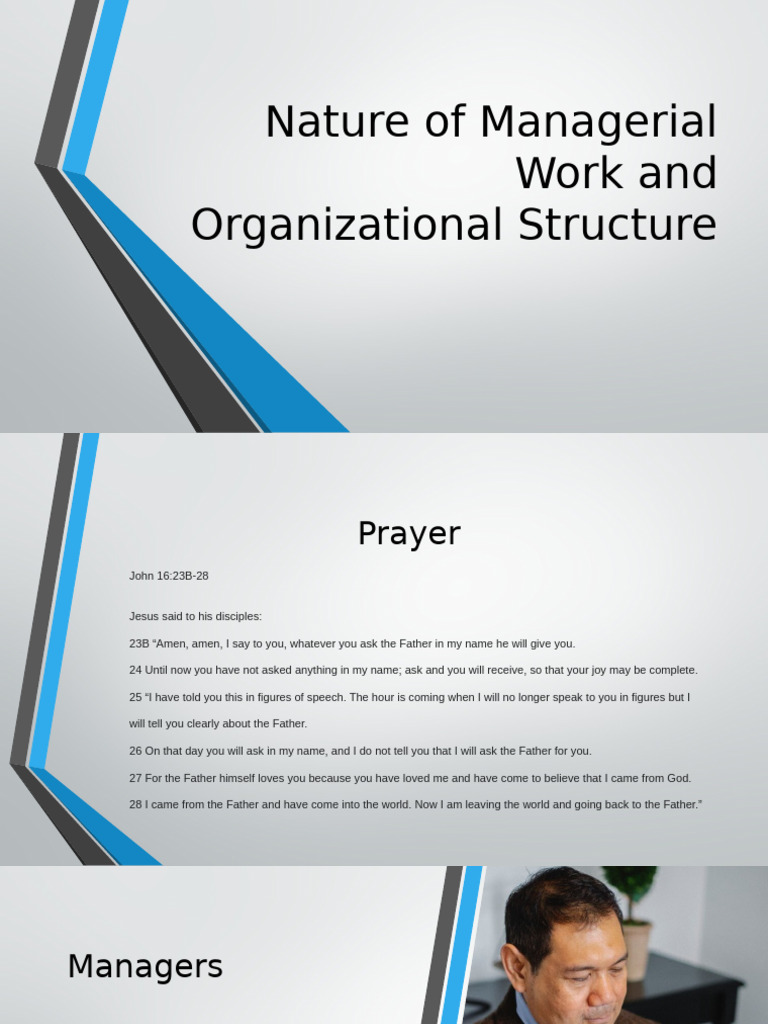 Module 6 Nature of Managerial Work and Structure | PDF | Organizational ...