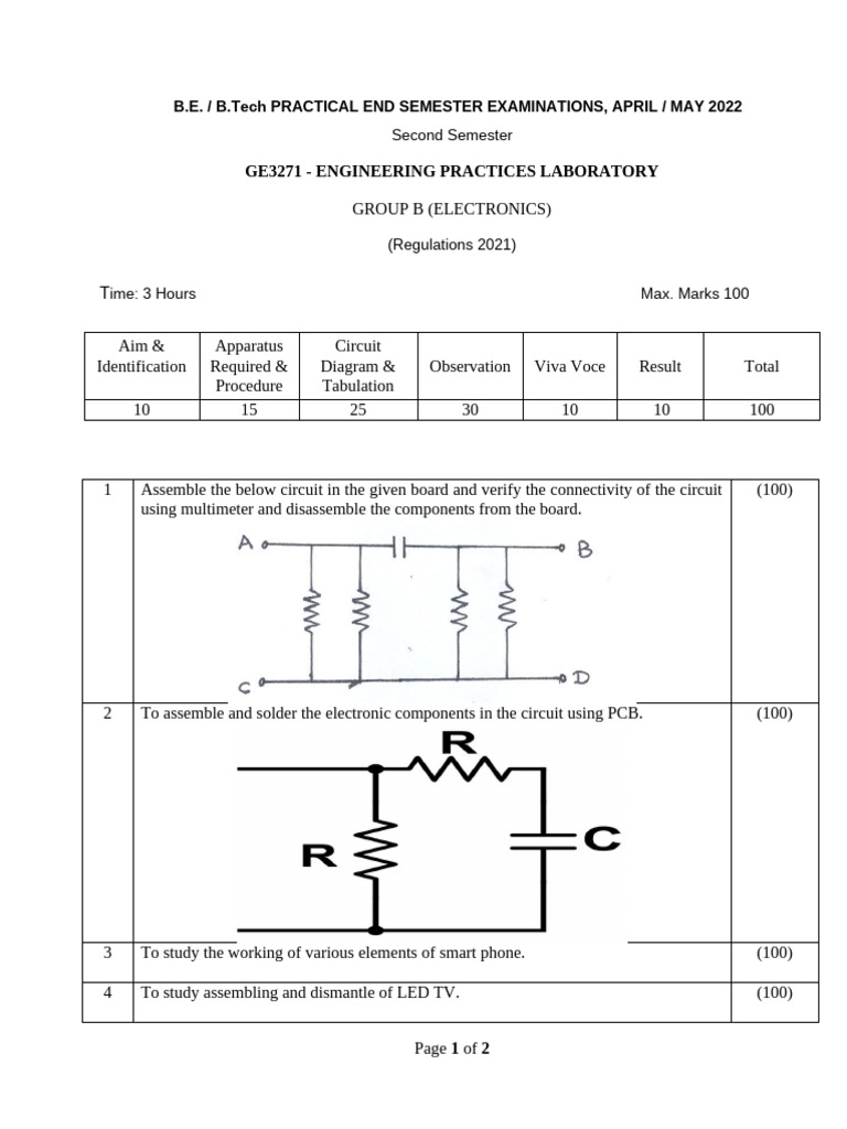 GE3271 Engineering Practices Lab Guide | PDF