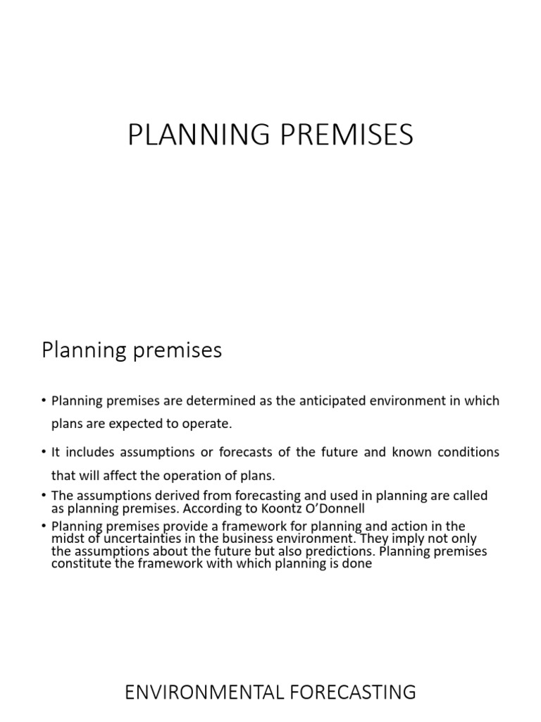 Understanding Planning Premises and Decision-Making | PDF | Decision ...