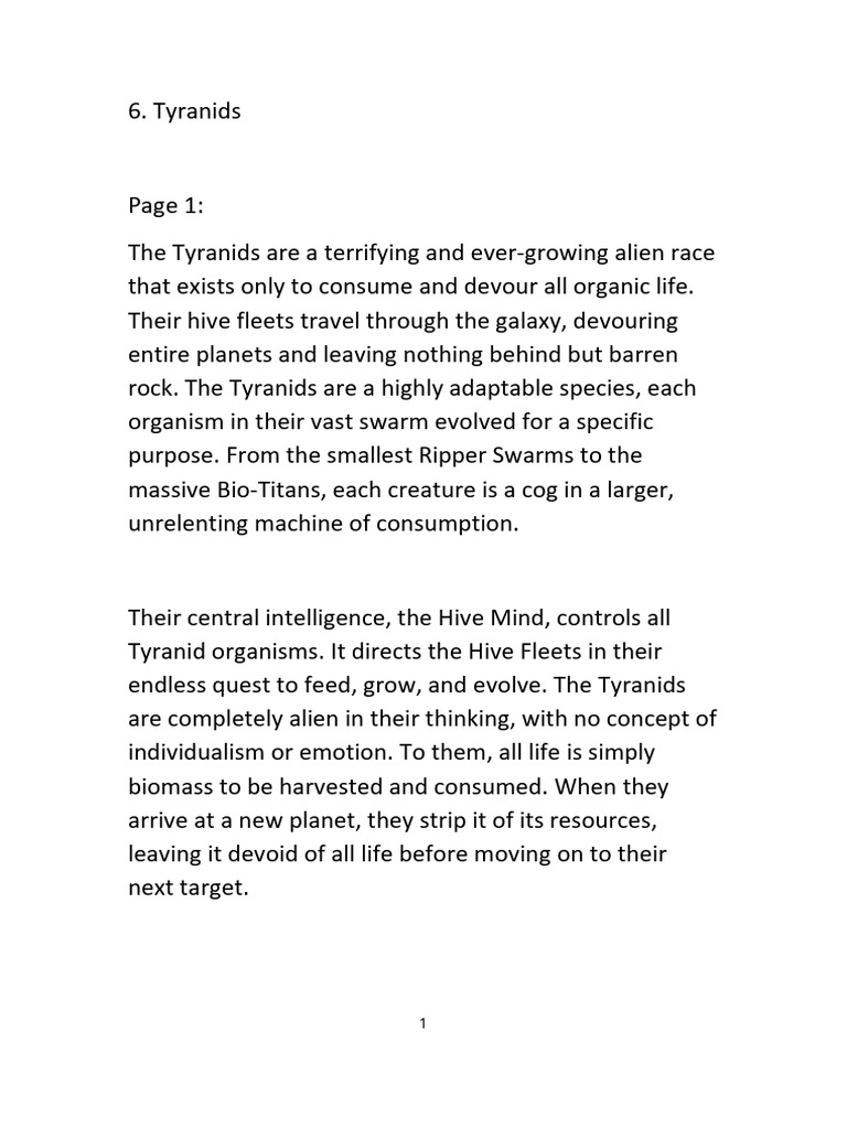 Tyranids: The Galaxy's Consuming Threat | PDF