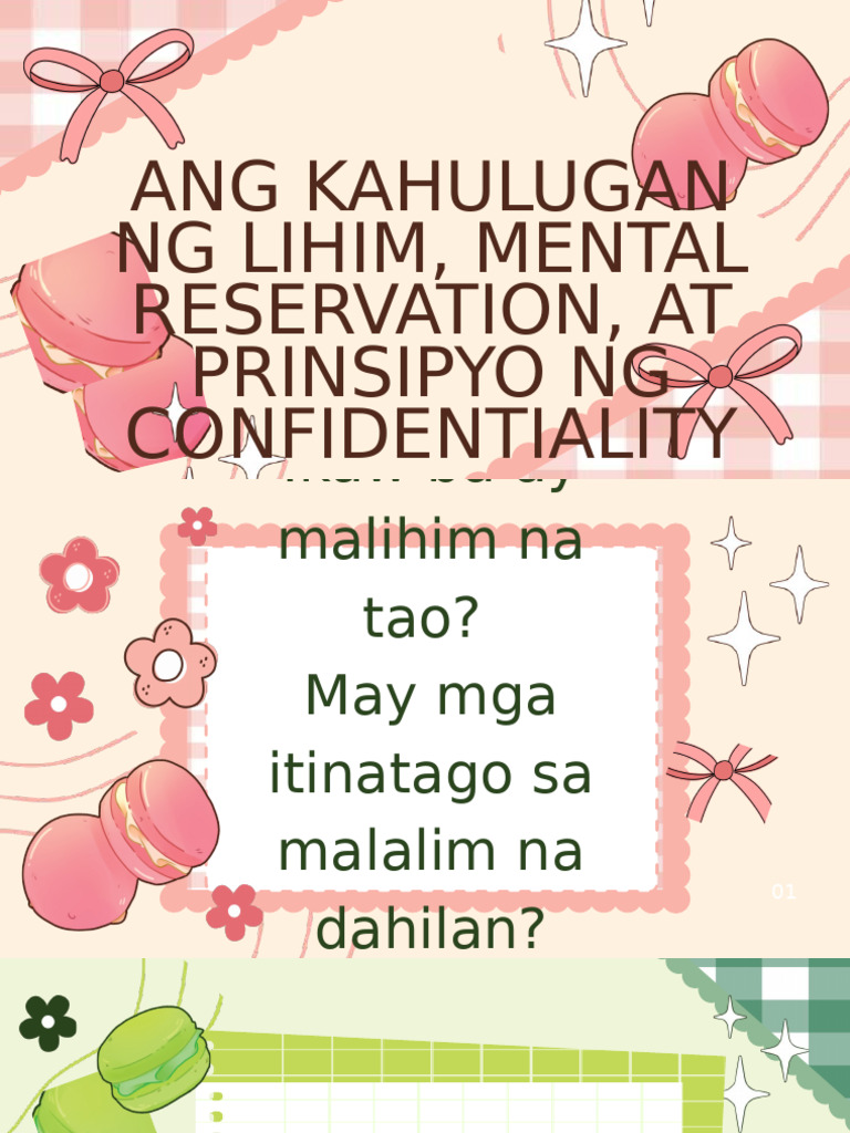 Ang Kahulugan NG Lihim Mental Reservation at Prinsipyo NG ...