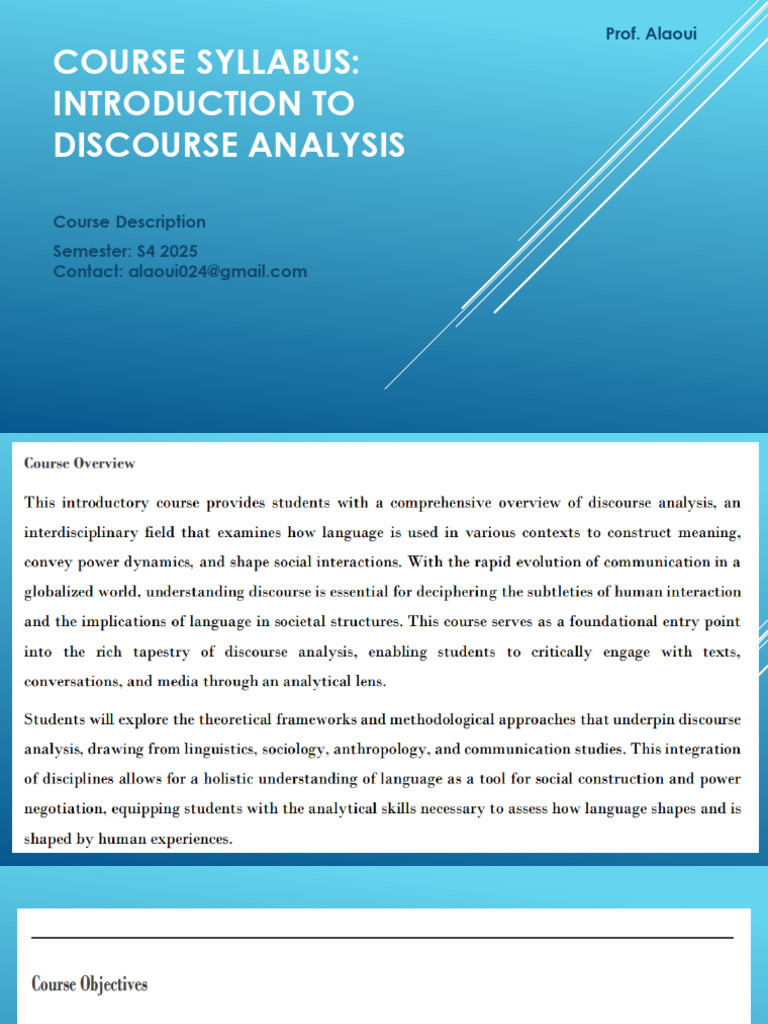 Course Syllabus | PDF