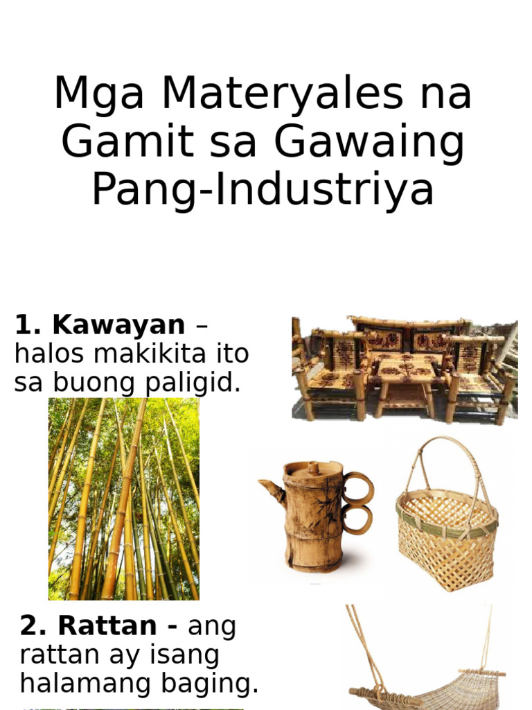 Mga Materyales Na Gamit Sa Gawaing Pang-Industriya | PDF