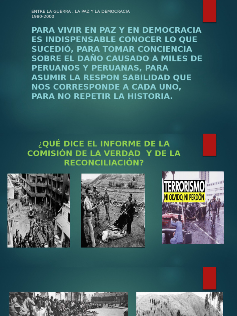 Entre La Guerra, La Paz Y La Democracia 1980-2000 | PDF | Derechos humanos