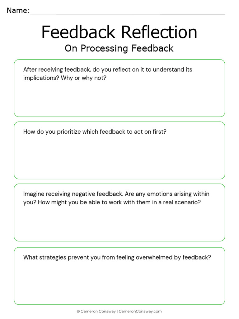 Strategies for Effective Feedback Reflection | PDF