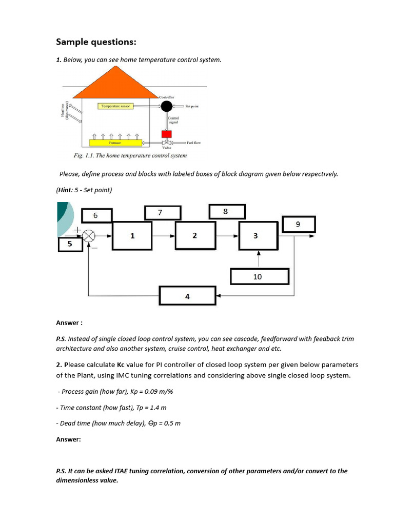 Control Systems Questions and Calculations | PDF