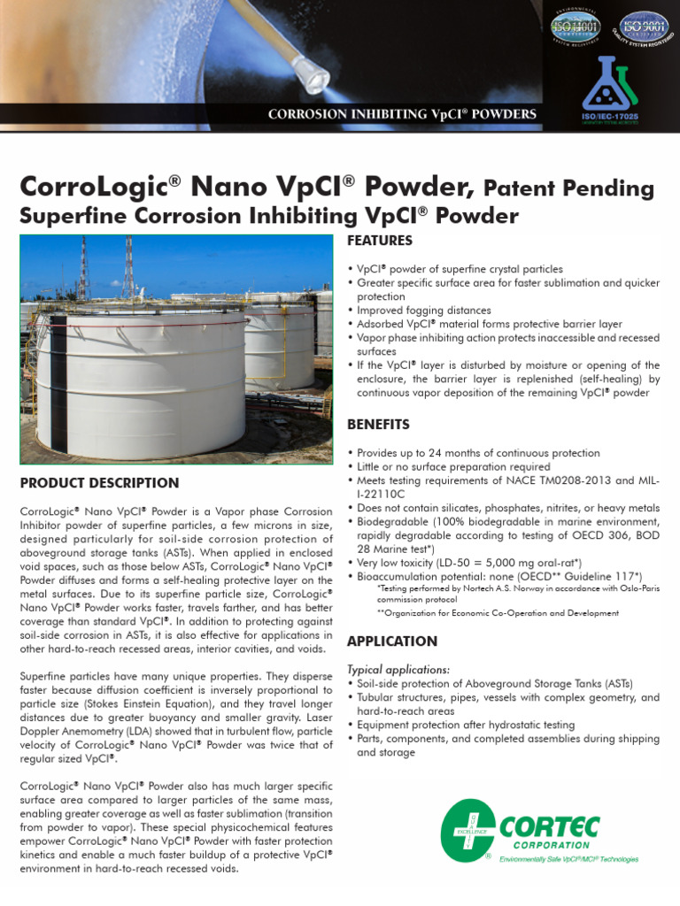 Corrologic Nano VpCI Powder | PDF | Corrosion | Legal Liability