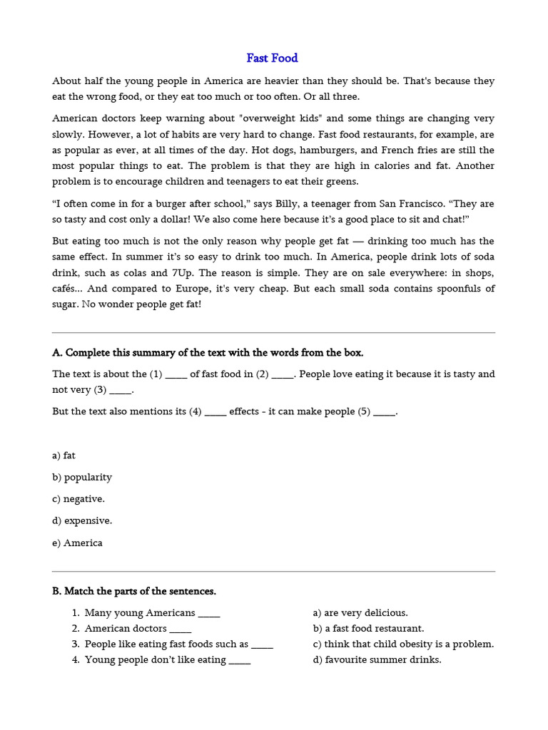 Fast Food 2. | PDF