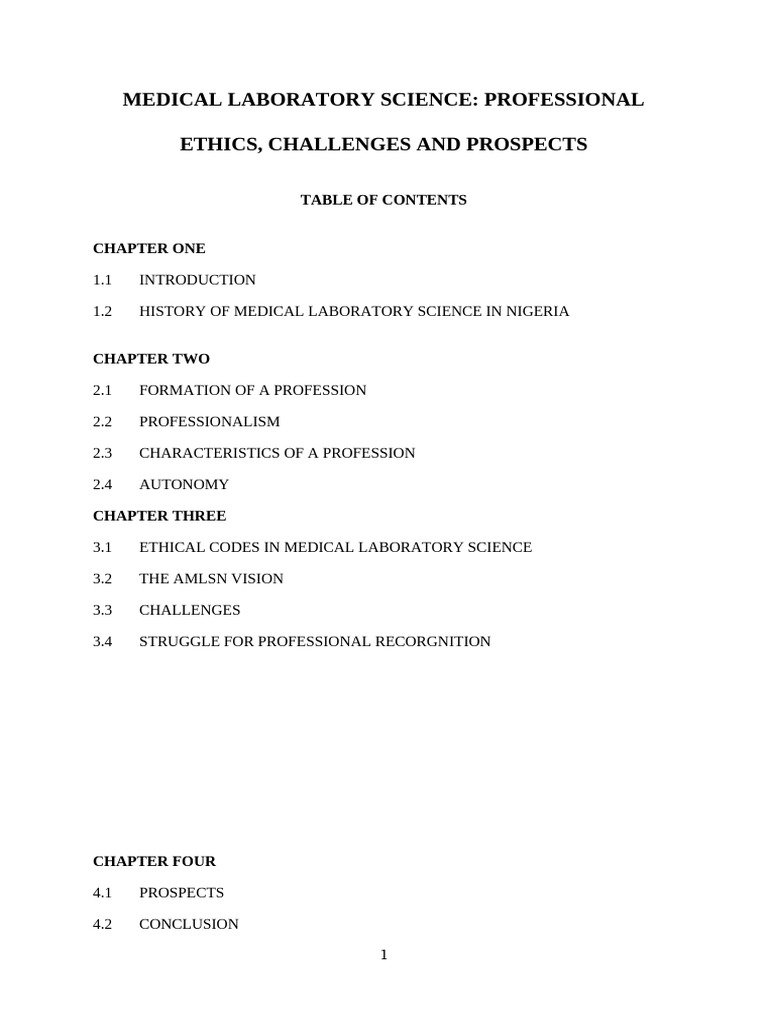 Medical Laboratory Science Ethics & Challenges | PDF | Autonomy ...