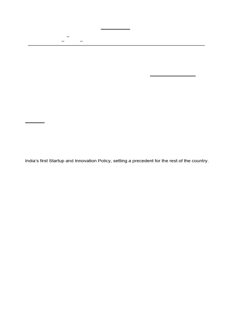Andhra Pradesh Startup Policy 2024-29 | PDF | Startup Company | Small ...