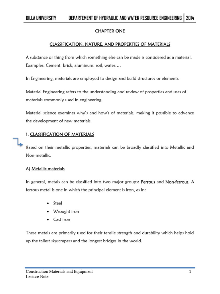 Classification of Construction Materials | PDF | Deformation ...