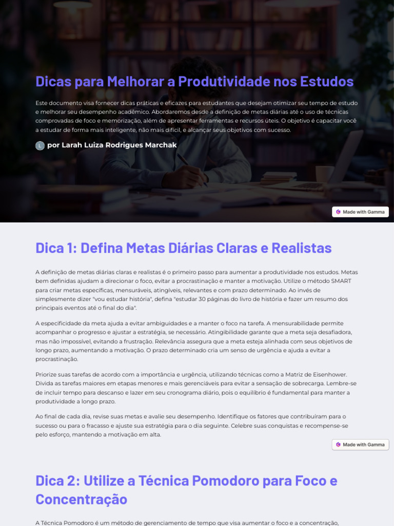 Dicas Práticas para Estudar Melhor | PDF | Informação | Imagem